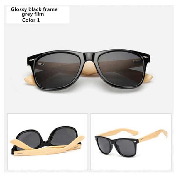 Oulylan Vintage Wooden Leg Sunglasses Men Women Luxury Brand Designer Bamboo Sun Glasses Ladies Retro UV400 Driving Goggles