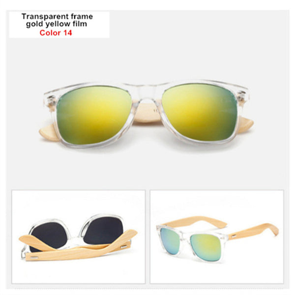 Oulylan Vintage Wooden Leg Sunglasses Men Women Luxury Brand Designer Bamboo Sun Glasses Ladies Retro UV400 Driving Goggles