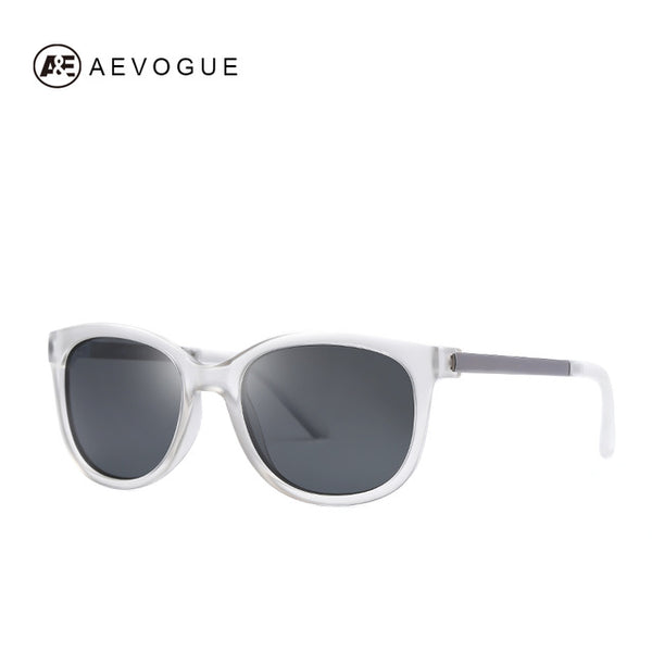 AEVOGUE Polarized Sunglasses Women Popupar Transparent Frame Cat Eye Sun Glasses Vintage Oculos Ladies UV400 AE0654