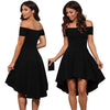 Hirigin Women Elegant Summer Casual Off Shoulder Sexy Ladies Party Evening Asymmetric Ruffle Dress Fashion Hot