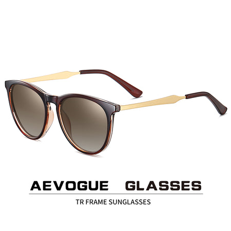 AEVOGUE Sunglasses Women Rectangle Frame Transparent Brand Designer Retro Sun Glasses Unisex Square Brown UV400 AE0664
