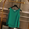 2020 Fashion Brand Women's blouse Tops Summer sleeveless Chiffon shirt Solid V-neck Casual blouse Plus Size 5XL Loose Female Top