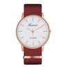 Exquisite simple Nylon strap women watches luxury fashion quartz wristwatches Geneva PLATINUM woman clock montre femme