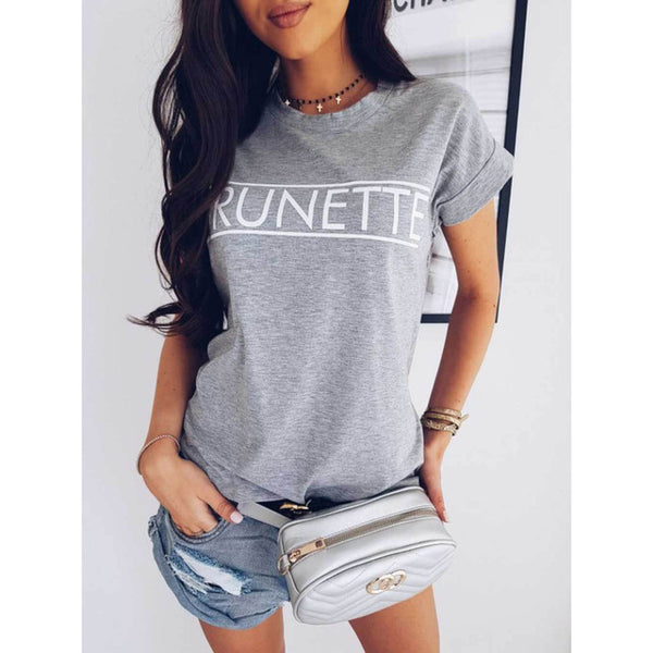 Fashion Vogue Womens Short Sleeve Basic Tee Shirt Summer Casual Tops feminina Hipster tumblr harajuku brand Blouse dames kleding