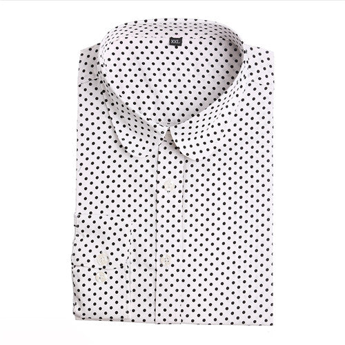 Dioufond  Fashion Polka Dot  Blouse Long Sleeve Shirt Women Blouses Cotton Women Shirts Red Blue Dot Top Blusas Women Tops