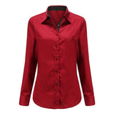 Dioufond  Fashion Polka Dot  Blouse Long Sleeve Shirt Women Blouses Cotton Women Shirts Red Blue Dot Top Blusas Women Tops