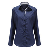 Dioufond  Fashion Polka Dot  Blouse Long Sleeve Shirt Women Blouses Cotton Women Shirts Red Blue Dot Top Blusas Women Tops