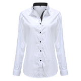 Dioufond  Fashion Polka Dot  Blouse Long Sleeve Shirt Women Blouses Cotton Women Shirts Red Blue Dot Top Blusas Women Tops