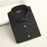 Dioufond  Fashion Polka Dot  Blouse Long Sleeve Shirt Women Blouses Cotton Women Shirts Red Blue Dot Top Blusas Women Tops