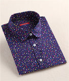 Dioufond  Fashion Polka Dot  Blouse Long Sleeve Shirt Women Blouses Cotton Women Shirts Red Blue Dot Top Blusas Women Tops