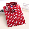 Dioufond  Fashion Polka Dot  Blouse Long Sleeve Shirt Women Blouses Cotton Women Shirts Red Blue Dot Top Blusas Women Tops