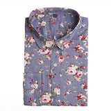 Dioufond Women Summer Blouses Vintage Floral Blouse Long Sleeve Shirt Women Camisas Femininas Female Tops Fashion Cotton Shirt