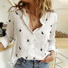 Women's Shirt Plus Size 5XL Tops Birds Printed Single Breasted Female Shirts 2020 Spring Summer Loose Casual Ladies Fashion Top