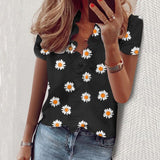 Daisy Summer Blouse Women 2020 Shirts Short Sleeve Blouse Shirt Elegant Fashion Ruffle V neck Womens Tops and Blouse Tunic New