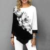 Floral Printed Women Shirt Asymmetric Hem Summer Blouse For Woman Flower Print Tops Blusas Fashion Female Camisa shirts 2019