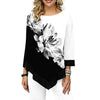 Floral Printed Women Shirt Asymmetric Hem Summer Blouse For Woman Flower Print Tops Blusas Fashion Female Camisa shirts 2019