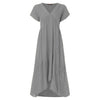 Plus Size Ruffle Dress Women's Asymmetrical Sundress ZANZEA 2020 Fashion Summer Maxi Vestidos Female Short Sleeve Robe Femme 5XL