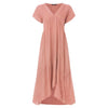Plus Size Ruffle Dress Women's Asymmetrical Sundress ZANZEA 2020 Fashion Summer Maxi Vestidos Female Short Sleeve Robe Femme 5XL