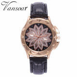 Fashion Women Rose Gold Flower Rhinestone Watch Luxury Casual Female Quartz Watch Relogio Feminino Drop Shipping
