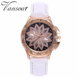 Fashion Women Rose Gold Flower Rhinestone Watch Luxury Casual Female Quartz Watch Relogio Feminino Drop Shipping