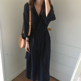2020 Spring Autumn New Fashion Female Batwing Sleeve Vintage Solid Shirt Dress Women Casual Loose Wrap Dress Oversize