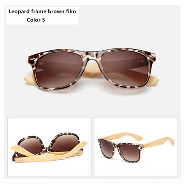 Oulylan Vintage Wooden Leg Sunglasses Men Women Luxury Brand Designer Bamboo Sun Glasses Ladies Retro UV400 Driving Goggles
