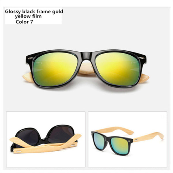 Oulylan Vintage Wooden Leg Sunglasses Men Women Luxury Brand Designer Bamboo Sun Glasses Ladies Retro UV400 Driving Goggles