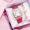 Square Luxury Diamond Women Watches 2019 Leather Ladies Watch Waterproof Female Quartz Wristwatch Relogio Feminino Reloj Mujer
