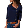 Aachoae Blouse 2020 Fashion Long Sleeve Women Blouses and Tops Skew Collar Solid Office Shirt Casual Tops Blusas Chemise Femme