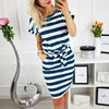 Solid O-neck Short Sleeves Lacing Dresses Women Casual Pockets Simple Dress Summer Ladies Fashion Breathable Dress Vestidos New