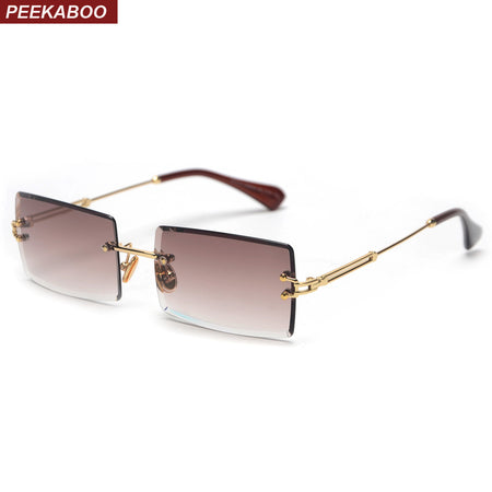 AEVOGUE Sunglasses Women Rectangle Frame Transparent Brand Designer Retro Sun Glasses Unisex Square Brown UV400 AE0664