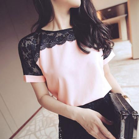 new women fashion dot stitching casual chiffon blouse shirt women long sleeve chic blusas perspective white chemise tops LS3725