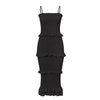 NEDEINS Summer Fashion Sling Long Dress Women 2020 Casual Party Dress Female Ruffles Vestidos Plus Size Natural Solid Dress