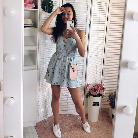 New Fashion Women Sexy Plus Size Summer Dresses Evening Party Beach Mini Dress S-XXL New