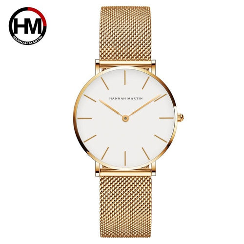 Drop shipping A++++ Quality Stainless Steel Band Japan Quartz Movement Waterproof Women Full Rose Gold Ladies Luxury Wrist Watch