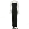 Cryptographic Sexy Women's Maxi Dresses Strap Backless Split Long Dress Fashion Fall 2020 Elegant Ladies Party Club Dresses