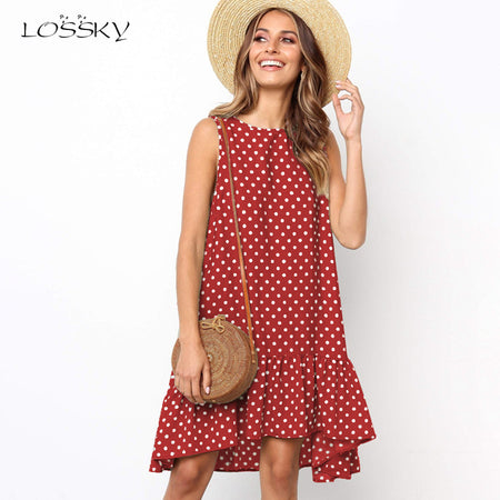 New Fashion Women Sexy Plus Size Summer Dresses Evening Party Beach Mini Dress S-XXL New