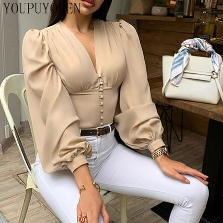 new women fashion dot stitching casual chiffon blouse shirt women long sleeve chic blusas perspective white chemise tops LS3725
