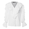 Women's Blouse 2020 Celmia Summer Ruffled Stylish Top Plus Size Sexy V neck Long Sleeve Shirt Female Casual Buttons Sweet Blusas
