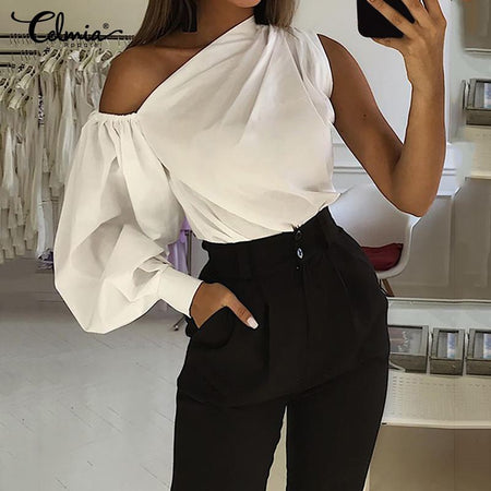 new women fashion dot stitching casual chiffon blouse shirt women long sleeve chic blusas perspective white chemise tops LS3725