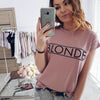 Fashion Vogue Womens Short Sleeve Basic Tee Shirt Summer Casual Tops feminina Hipster tumblr harajuku brand Blouse dames kleding