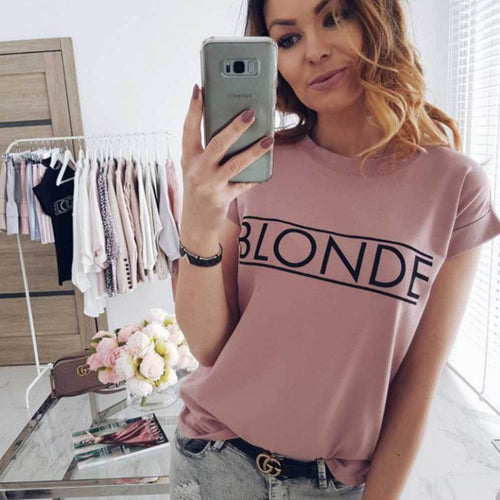 Fashion Vogue Womens Short Sleeve Basic Tee Shirt Summer Casual Tops feminina Hipster tumblr harajuku brand Blouse dames kleding
